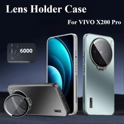 Funda con soporte de lente para VIVO X200 Pro, cubierta protectora de cámara de PC mate para VIVO X200 Pro, parachoques a prueba de golpes