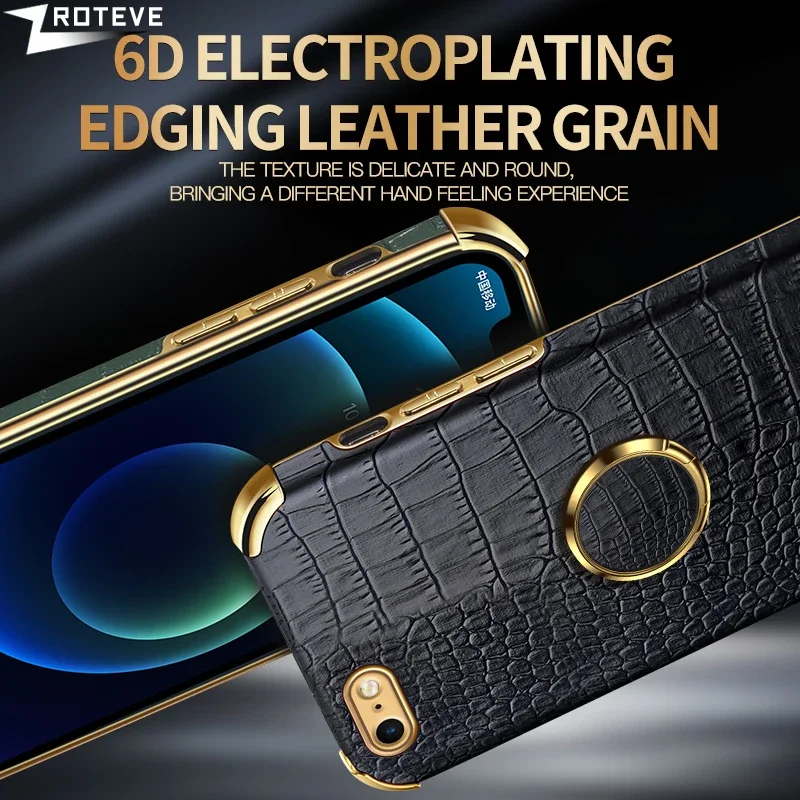 Para iPhoneSE Funda Zroteve Funda de cuero con patrón de cocodrilo para iPhone SE 2 3 2020 2022 6 6S 7 8 Plus iPhone6 iPhone7 iPhone8 - imagen 5