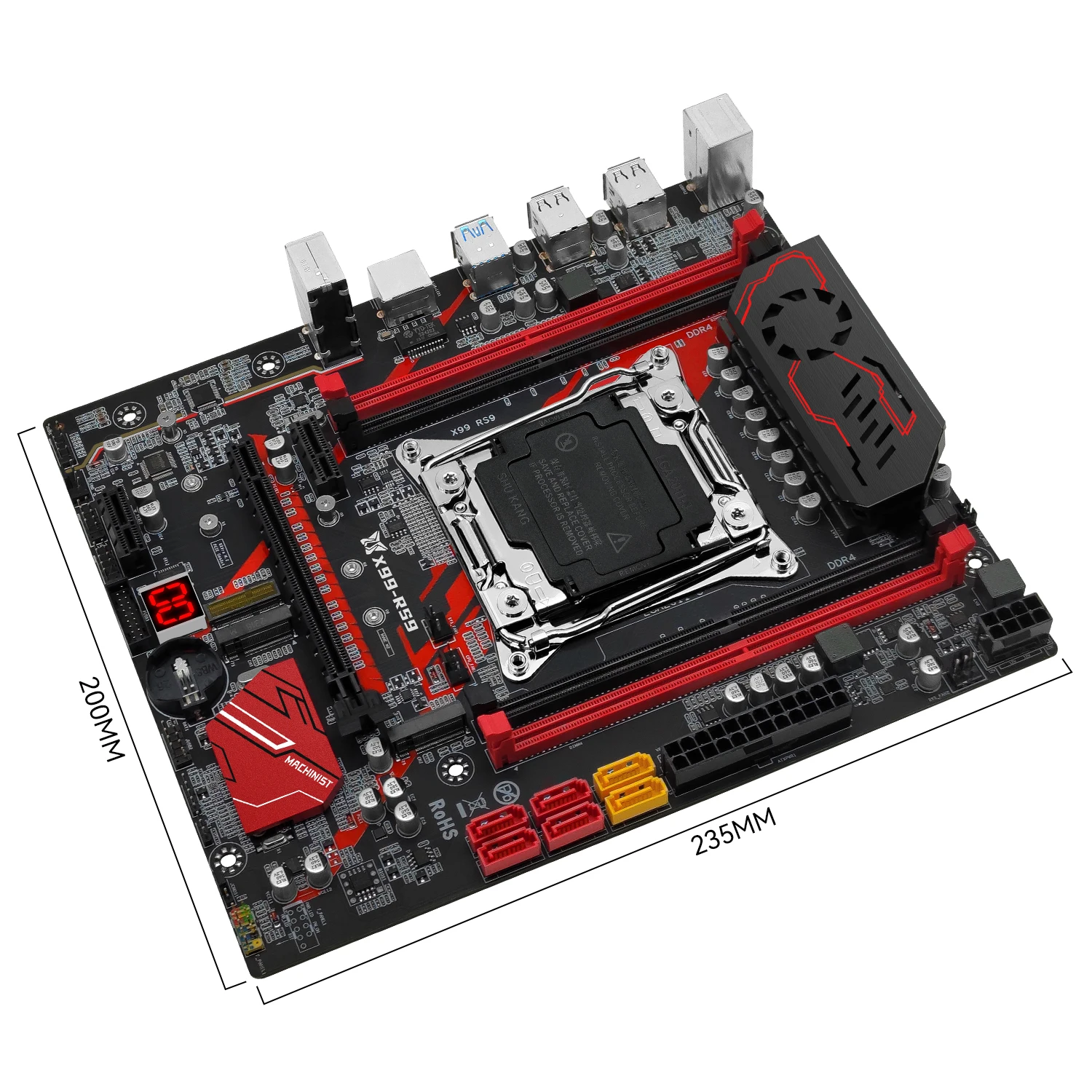 Juego de placa base MACHINIST X99 RS9 X99 con procesador Intel Xeon E5 2666 V3 CPU LGA 2011-3 y memoria RAM DDR4 de 16GB (2*8GB) - imagen 4