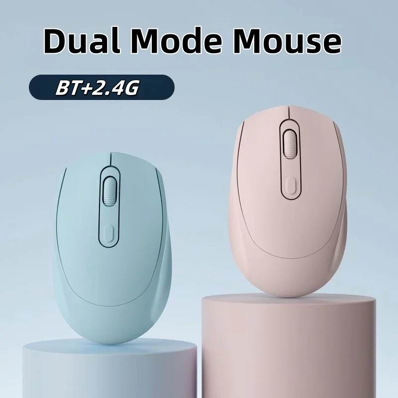 Ratón inalámbrico de modo Dual compatible con Bluetooth, batería de 2,4G, ratón óptico silencioso de 1600 DPI para MacBook, portátil, Juegos de PC y oficina - imagen 2