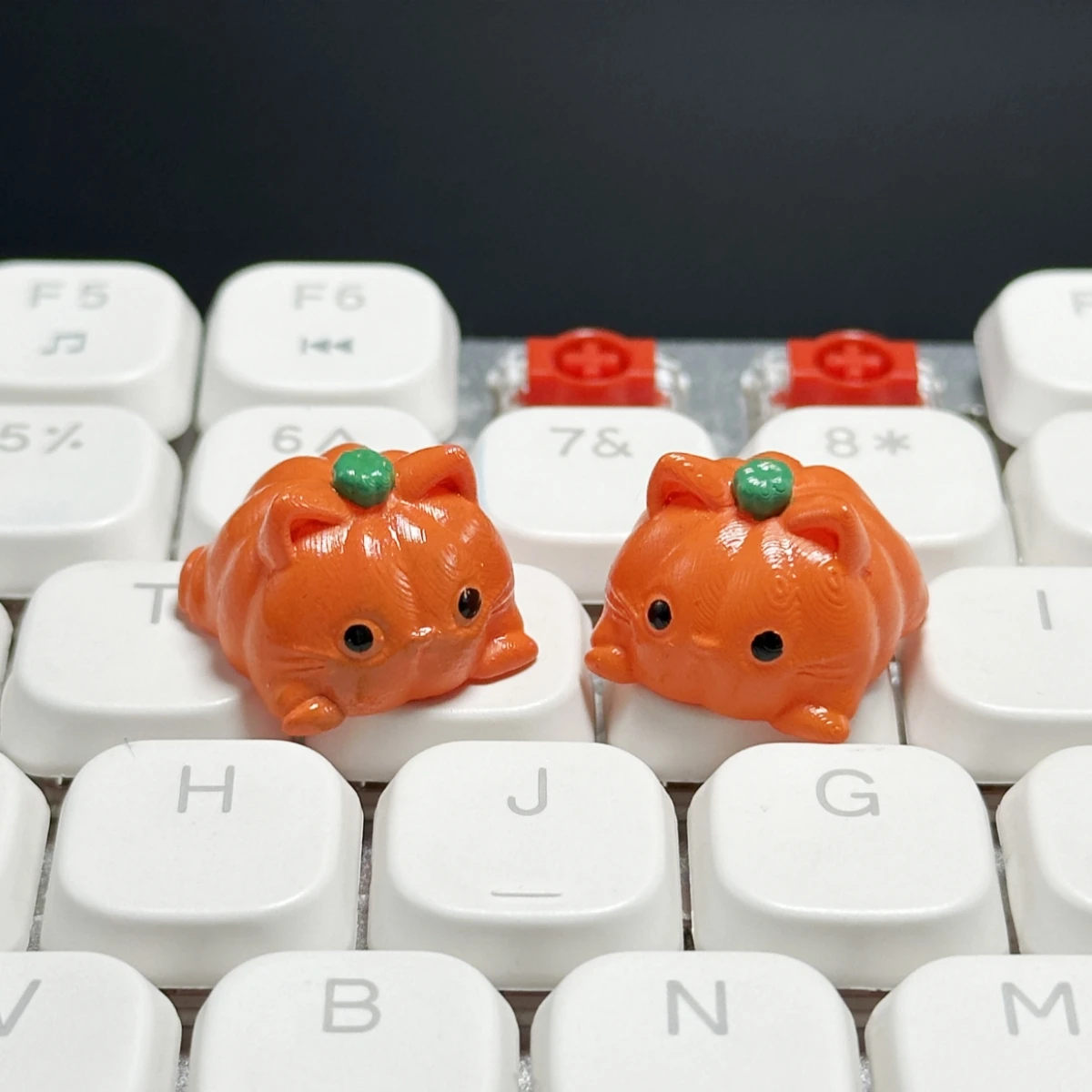 1 Uds. Teclas de Halloween, teclas de gato calabaza, teclas de teclado mecánico de eje transversal, accesorios para juegos de altura OEM - imagen 2