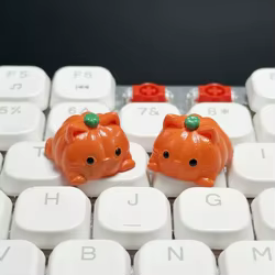 1 Uds. Teclas de Halloween, teclas de gato calabaza, teclas de teclado mecánico de eje transversal, accesorios para juegos de altura OEM
