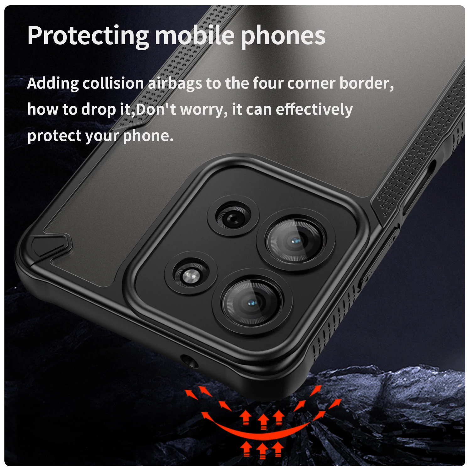 Funda de teléfono de lujo para Motorola G35 G55 G75 5G, funda trasera lisa a prueba de golpes para Moto G55 G35 G75 - imagen 4