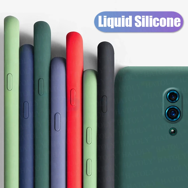 Para OPPO Reno Funda para OPPO Reno Funda trasera de lujo de silicona líquida Color sólido Funda protectora de teléfono para OPPO Reno Bumper - imagen 2