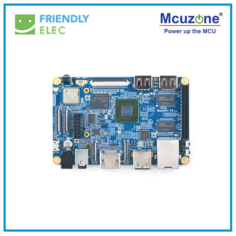 NanoPC T3 Plus,Placa RealQvol FriendlyELEC octa-core S5P6818, puerto Gigabit Ethernet, 16GB eMMC, WiFi Bluetooth, HDMI, Android - imagen 3