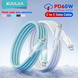 KUULAA Cable USB-C PD de Carga Rápida para iPhone, Samsung y MacBook