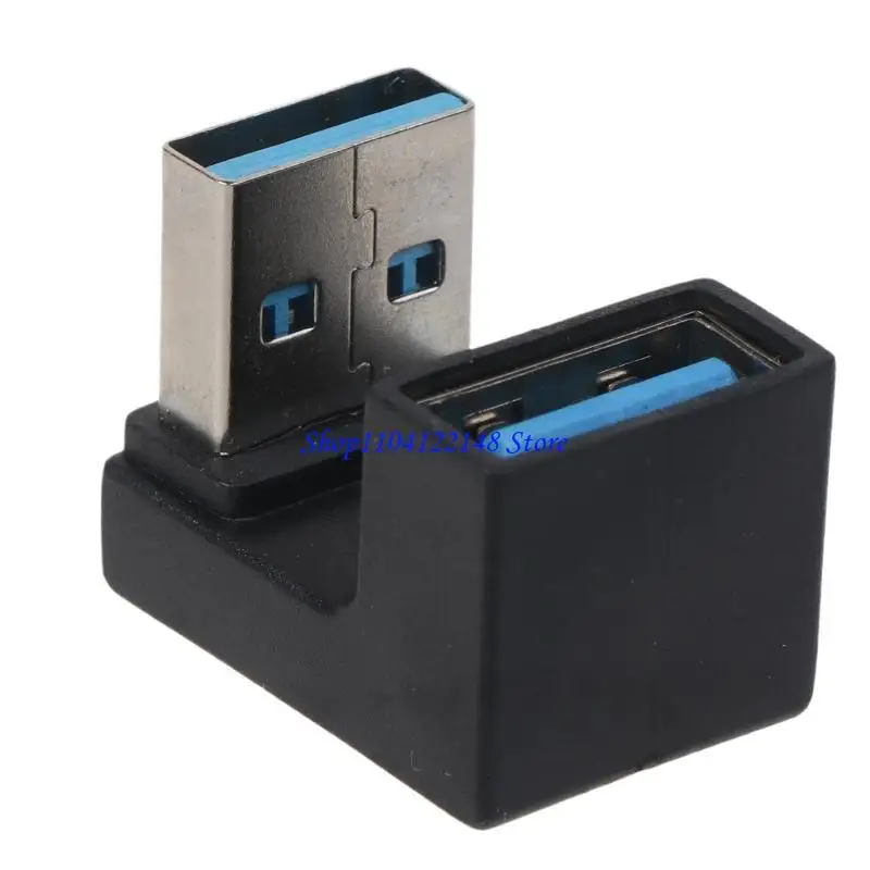 P9FA Conector adaptador macho a USB 3,0 en ángulo recto 180 grados para ordenador portátil y PC