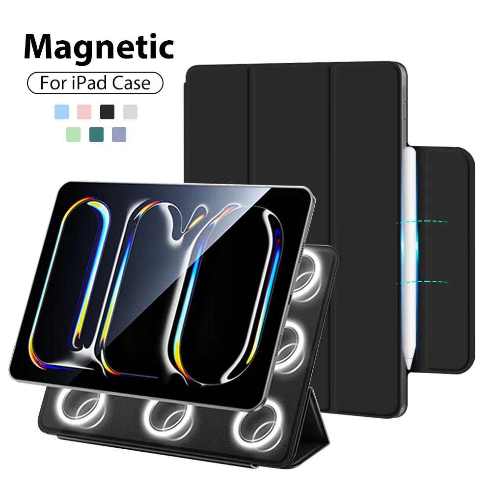 Funda magnética para Ipad Pro 13 11 M4 12,9 A16 2025 Funda Air 11th M2 M3 4 5 10 9 10th Generación Mini 6 7 A17 Accesorios de cubierta - imagen 2