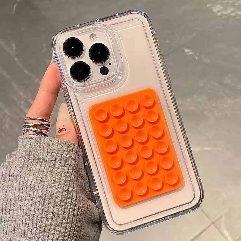 Funda de teléfono para iPhone 17 16 15 14 Pro Max Air 16E 11 12 13 Pro Max 7 8 XR X 3D ventosa Airbag cubierta transparente a prueba de golpes - imagen 3