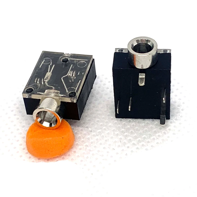 Piezas de 10 PJ-324, Conector de audio de 5 pines, 3,5mm, panel PCB, montaje de auriculares, apertura de metal PJ324 - imagen 4