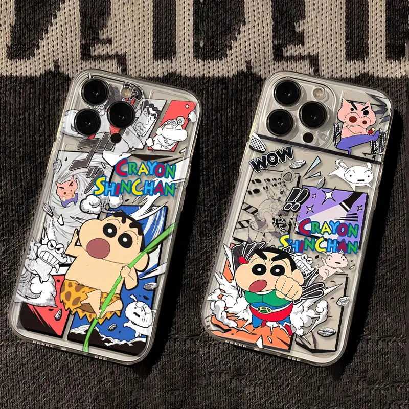 Nueva funda de teléfono de crayones de Anime Shin-chans para Samsung S24 S23 S22 S21 S20 S10 FE Note 20 10 Plus Ultra Lite 5G funda suave transparente - imagen 3