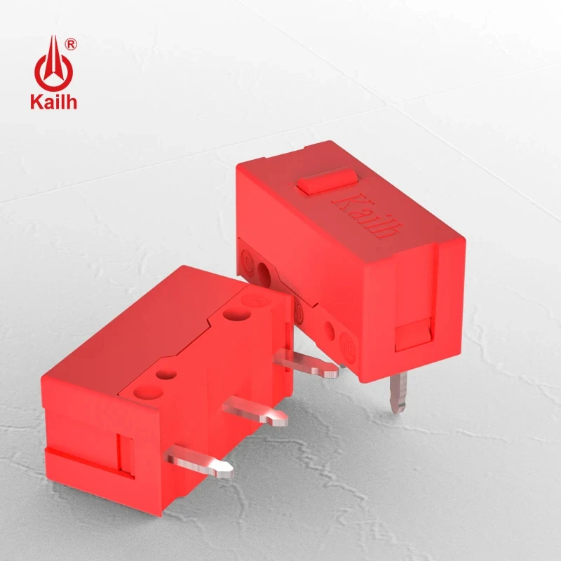 1 Uds Kailh Micro interruptor GM4.0 60M Life Gaming Mouse Micro interruptor 3 pines punto rojo utilizado en ratones de ordenador botón izquierdo derecho
