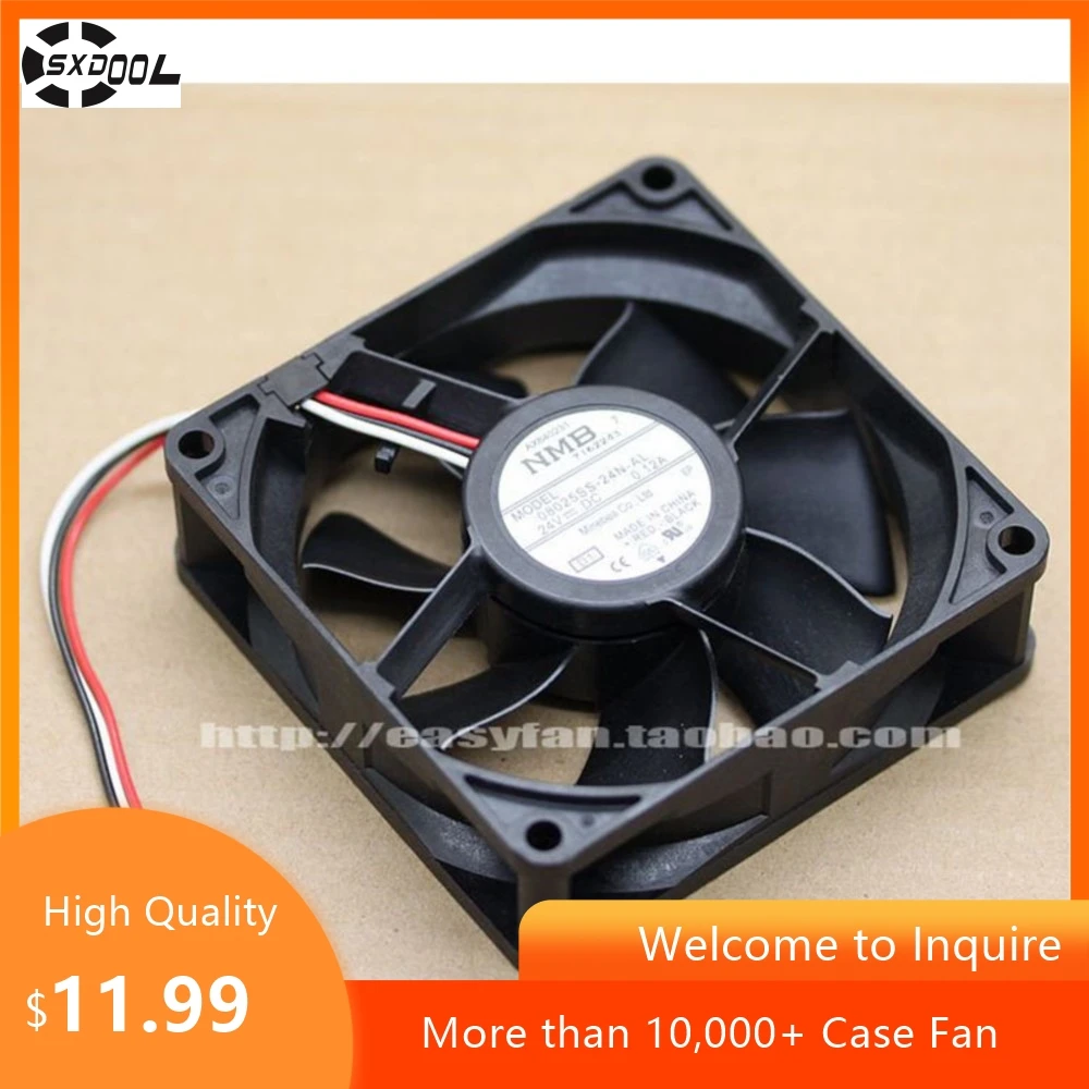 Para ventilador de refrigeración NMB 08025SS-24N-AL 8025 24V 0.12A, 80x80x25mm para impresoras e aplicaciones industriales - imagen 4