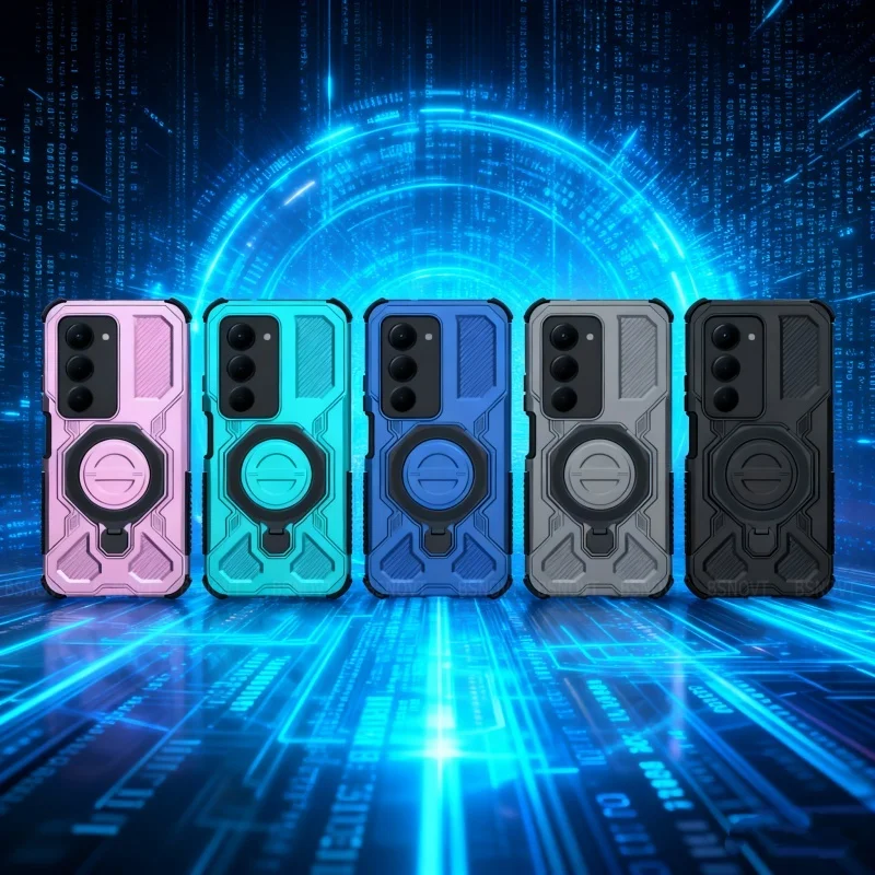 Para funda Xiaomi Redmi 15 funda Xiaomi Redmi 15 nueva a prueba de golpes atracción magnética anillo de adsorción soporte Fundas Xiaomi Redmi 15 - imagen 2