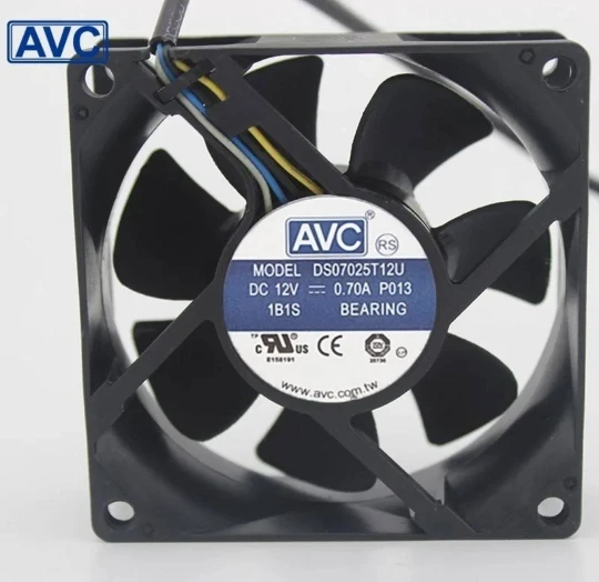 Ventilador de refrigeración para AVC, 7cm, 70MM x 25MM, 7025, DS07025T12U, 12V, 0.7a, PWM