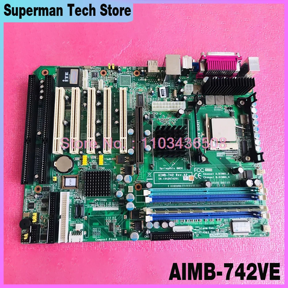 Para placa base de ordenador Industrial Advantech con 2 ranuras Isa AIMB-742 AIMB-742VE A2 - imagen 2