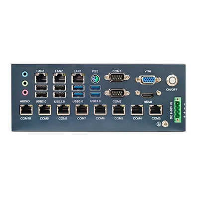 KTB 7700-10COM 3*LAN PC industrial OEM/ODM 8*RS485 puertos serie en la forma de interfaz RJ45 computadora industrial - imagen 2