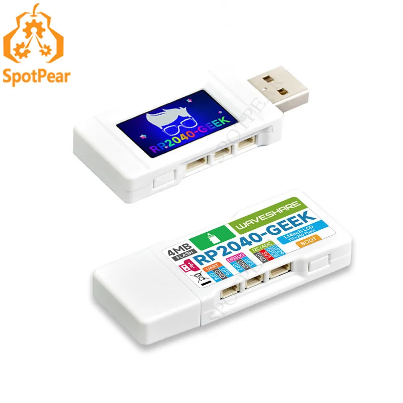Raspberry Pi Pico RP2040 descargador de depuración USB con placa de desarrollo LCD de 1,14 pulgadas 65K 240x135 RP2040-GEEK - imagen 2