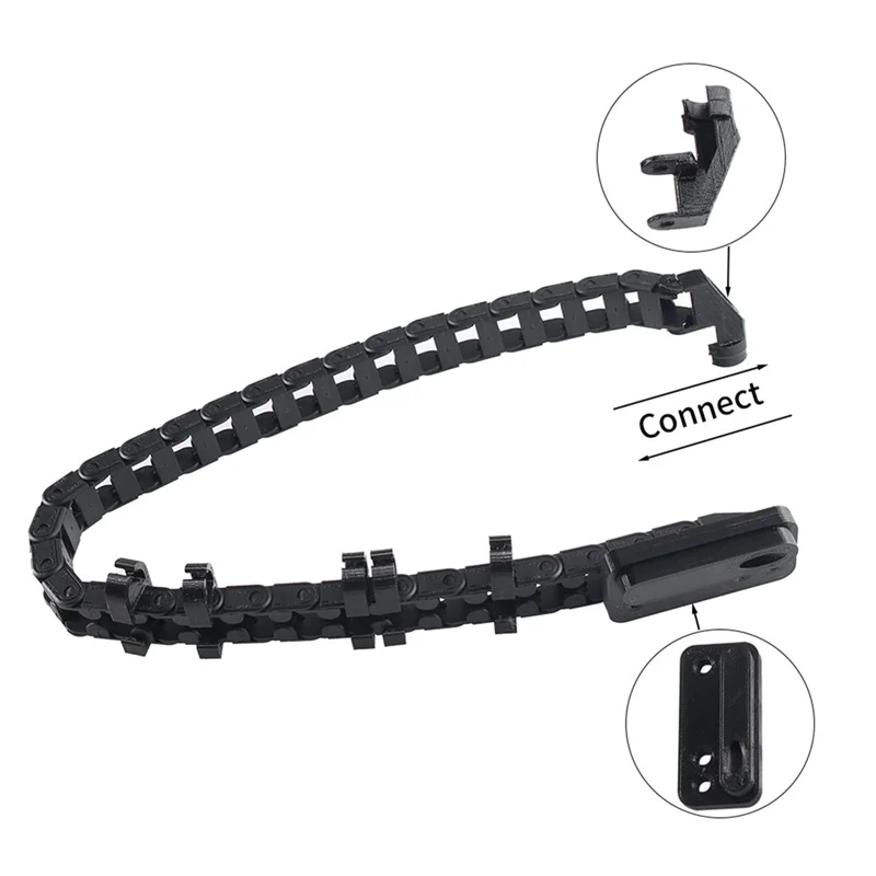Cable de remolque de arrastre de cadena de arrastre para Bambu Lab P1P, Kit de montaje de Cable de remolque de cadena de arrastre de tipo de apertura, piezas de impresora 3D