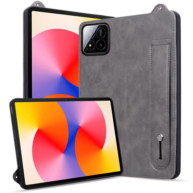Funda para Xiaomi Pad 7, Funda de 11,2 pulgadas con correa de mano, Funda trasera de cuero PU TPU para tableta Xiaomi Pad 7 Pro Mi Pad 7 2024 - imagen 2