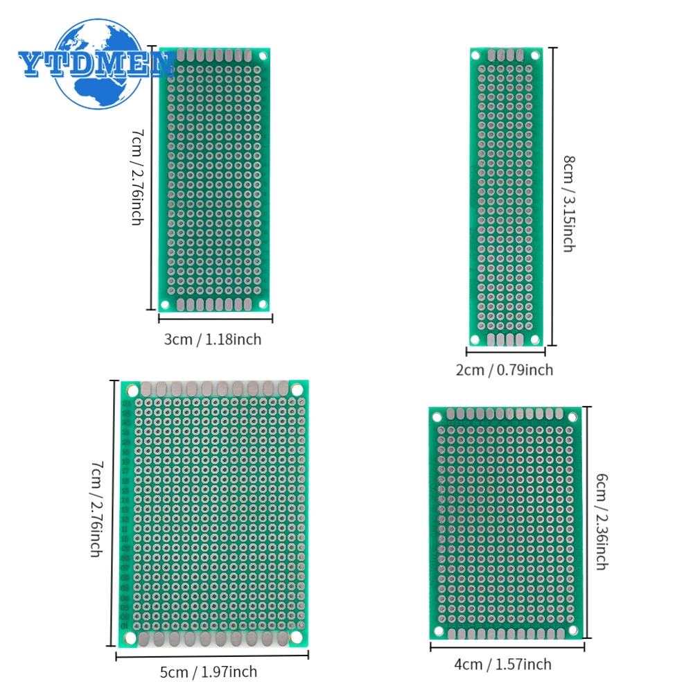 1/5 Uds placa PCB verde placas prototipo de un solo lado 2x8CM 3x7CM 4x6CM 5x7CM 6x8CM 7x9CM 8x12CM 9x15CM 10x10CM 10x15CM 10x22CM - imagen 2
