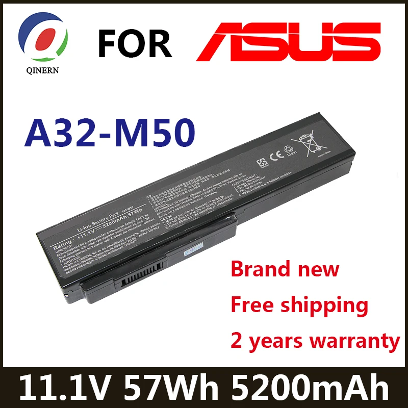 Batería de A32-M50 para ordenador portátil, pila para ASUS N61, N61J, N61D, N61V, N61VG, N61JA, N61JV, M50s, N43S, N43JF, N43JQ, N53, N53S, N53SV, A32-N61, A33M50