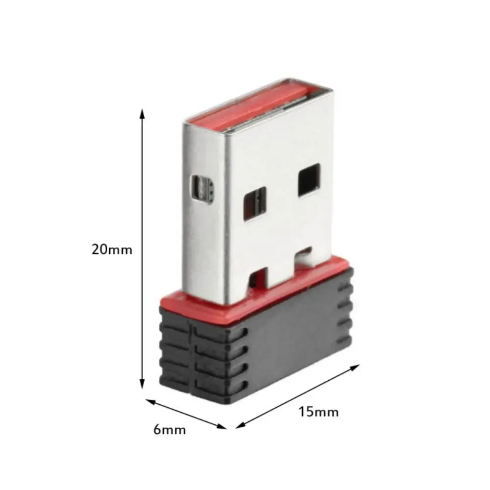 Mini tarjeta de red USB, adaptador WiFi inalámbrico, Dongle USB 2,0, 2,4G, 150Mbps, 802.11b/G/nAX, RTL8188, antena interna LAN para PC de escritorio - imagen 5