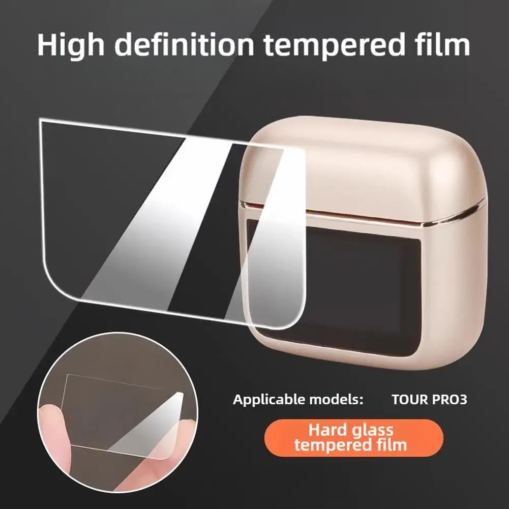 Para TOUR PRO 3 película templada de vidrio a prueba de explosiones HD impermeable antihuellas antiincrustante Protector de pantalla de auriculares