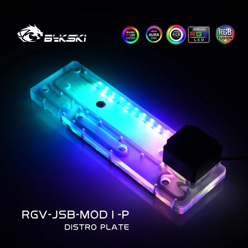 BYKSKI RGV-JSB-MOD1-P Placa acrílica Solución de canal de agua para uso en caja de PC JONSBO MOD1 para CPU y bloque GPU/bomba DDC combinada - imagen 2