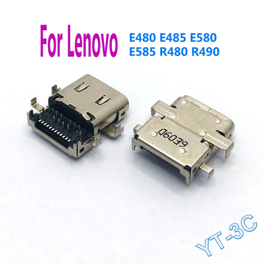 Enchufe de carga USB tipo C, conector de alimentación CC para Lenovo ThinkPad E480, E485, E580, E585, R480, R490, nuevo, 2 uds.