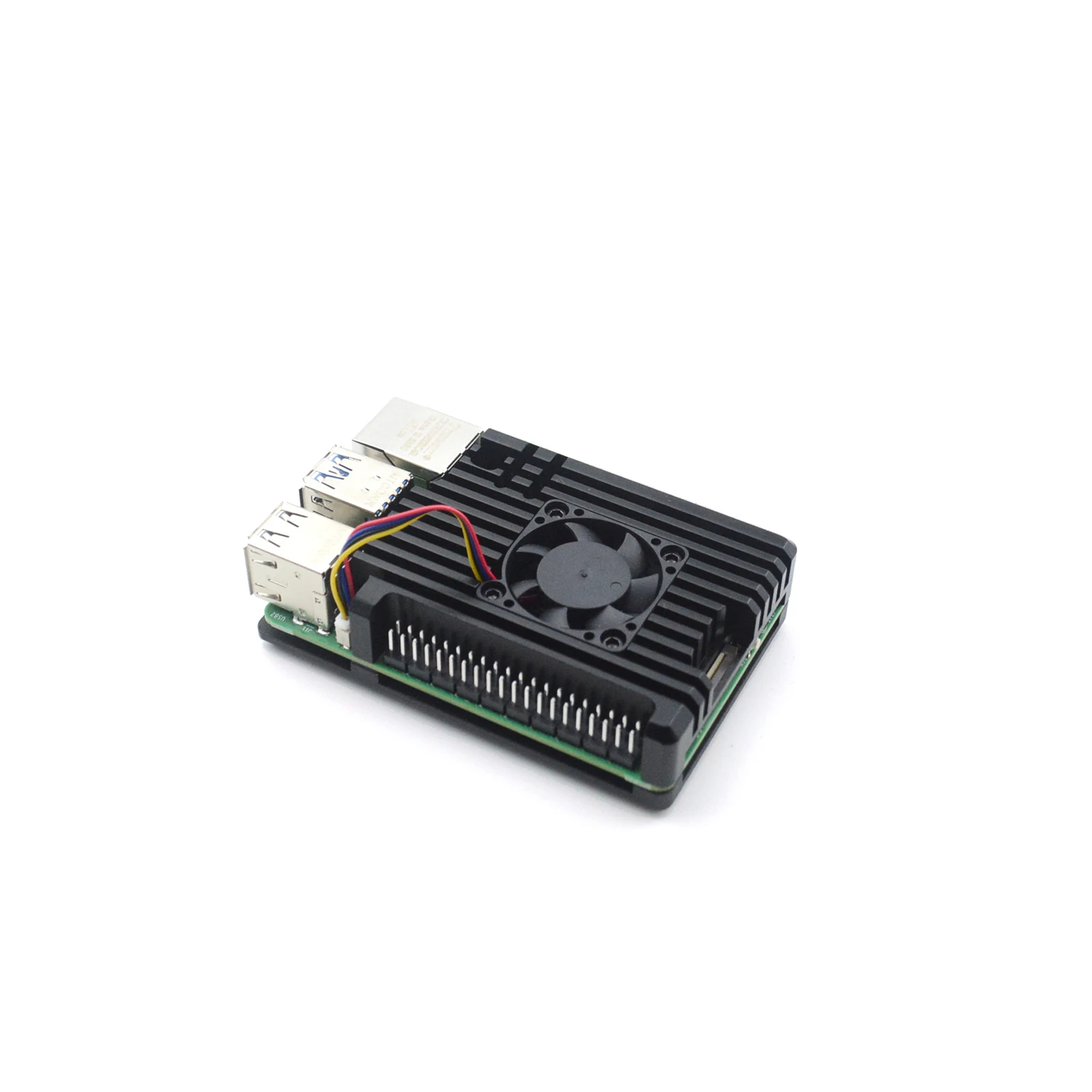 Caja Raspberry Pi, carcasa de aleación de aluminio, caja de protección de refrigeración con ventilador 1/2 PWM adecuada para Raspberry Pi 5. - imagen 3