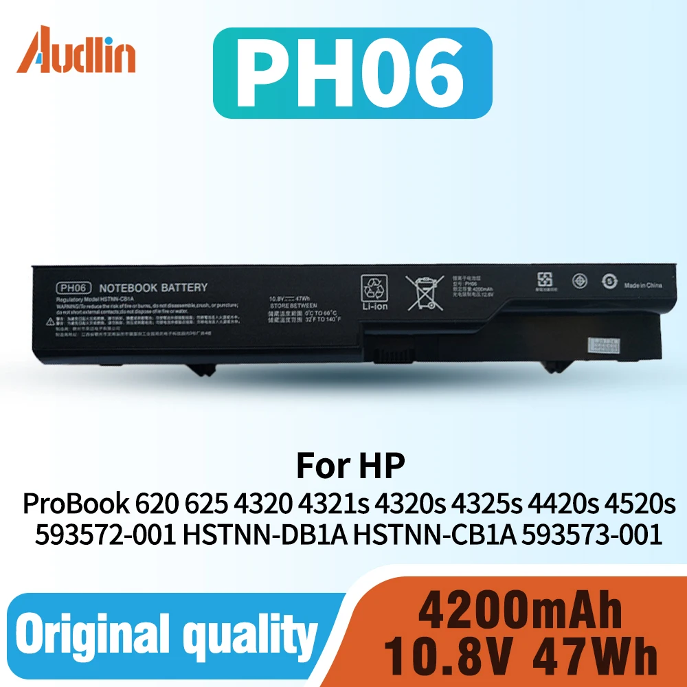 PH06 PH09 Battery 593572-001 HSTNN-DB1A HSTNN-CB1A 593573-001 for HP ProBook 620 625 4320 4321s 4320s 4325s 4420s 4520s 4525s