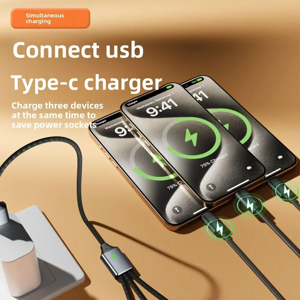 USB 2,0 OTG multipuerto Hub tipo C USB-A 3 en 1 divisor de carga 480Mbps adaptador de datos para Macbook y conectividad de dispositivos externos - imagen 2