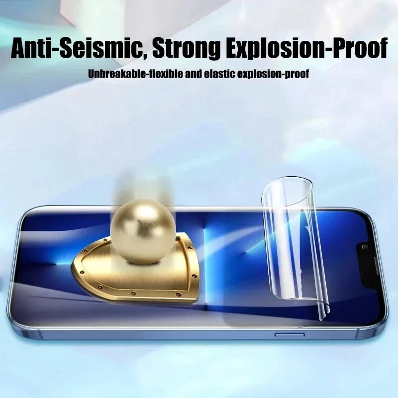 5 uds película de hidrogel cubierta completa para iPhone 11 12 13 14 15 Pro Max Protector de pantalla para iPhone 15 14 13 12 11 película no de vidrio - imagen 3