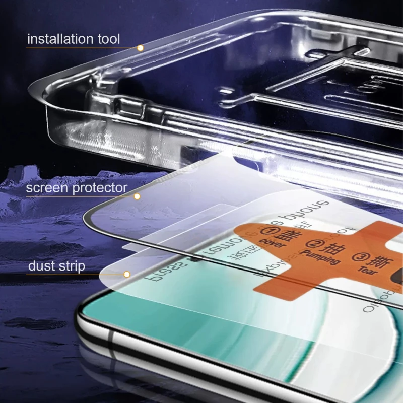 2 uds para Xiaomi 15T 14T 13T 12T Pro Mi 15 14 13 Protector de pantalla de vidrio templado instalar Kit de eliminación automática de polvo - imagen 4