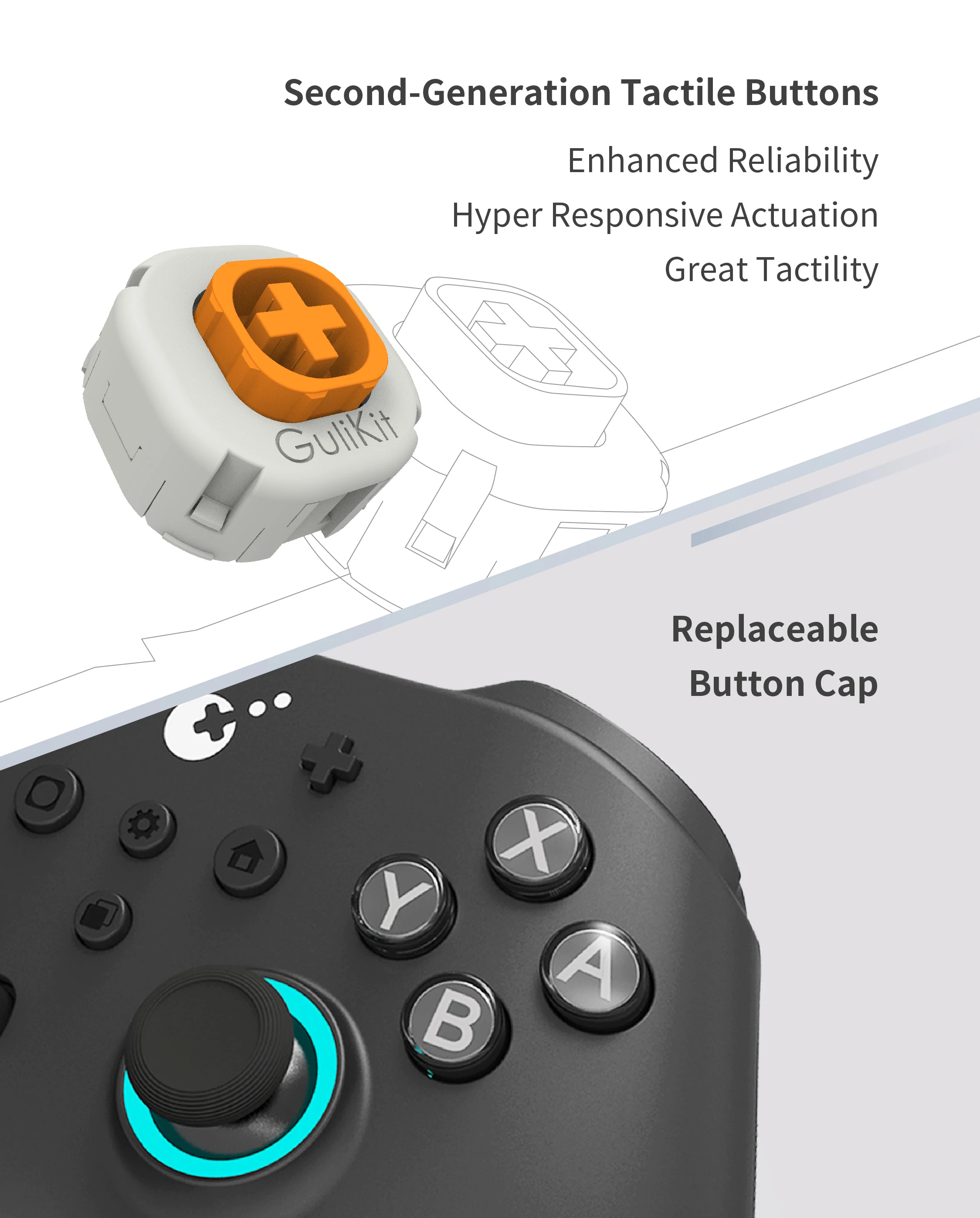 Controlador GuliKit KK3 MAX NS39 KingKong 3 Gamepad con joysticks de efecto Hall y disparadores para Windows Nintendo Switch Android iOS - imagen 5