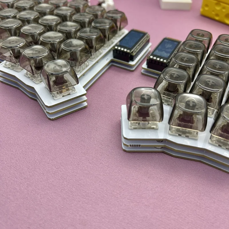 Silakka54 Teclado dividido Bluetooth con cable de modo Dual ergonómico Teclado Gamer Split personalizado ZMK Teclado mecánico para juegos de intercambio en caliente - imagen 4