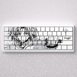 Set Keycaps PBT Anime Ryougi Shiki Cherry para Teclado Mecánico