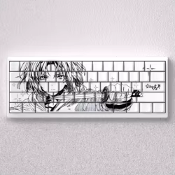 Set Keycaps PBT Anime Ryougi Shiki Cherry para Teclado Mecánico