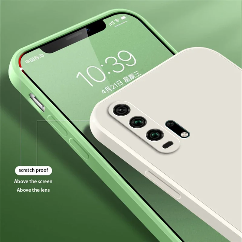 Funda de teléfono líquida cuadrada Original para Honor 10, 20, 10i, 20i, 20E, 20S Pro Lite, funda protectora de silicona suave 360, bolsa de Honor 20 - imagen 5