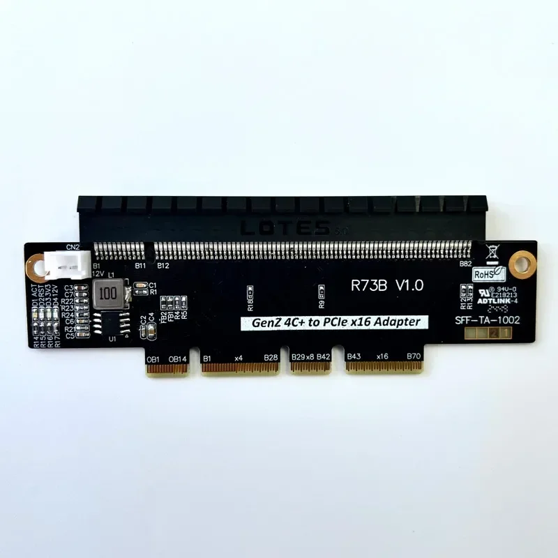 Tarjeta adaptadora de servidor ADT PCIe 5,0 x16 a Gen-Z 4C+/SFF-TA-1002 EDSFF 4C+ Tarjeta de protección de prueba elevada Gen5 PCI-E 5,0 512Gbps - imagen 5