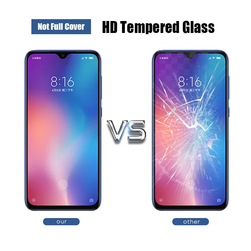 Protector de pantalla de vidrio para teléfono Xiaomi, cristal para Xiaomi Mi 10T Pro, 9T, A1, A2, A3 Lite, Mi 10 Lite, 9, 11, 11i, 8, SE, 6, 3 piezas - imagen 3