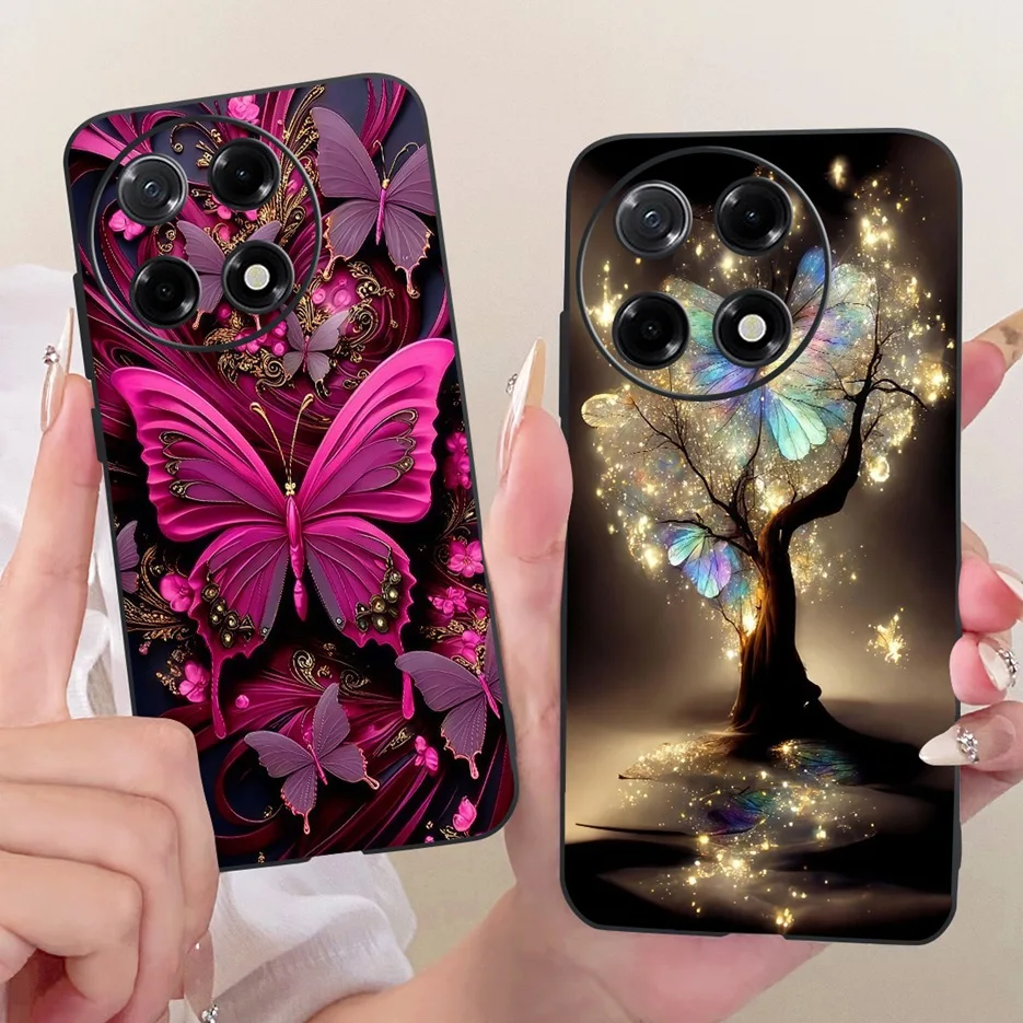 Para Tecno Camon 30S funda CLA5 elegante flores mariposa cubierta pintada suave TPU funda de teléfono para Tecno Camon 30S Pro Camon30S Shell - imagen 2