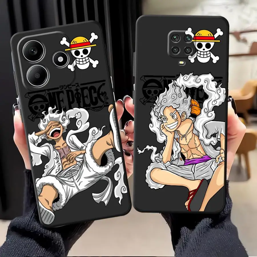 Funda de Teléfono con Diseño de Anime Luffy para Xiaomi Redmi Note 10 14 11s 12s 12 Pro 7 8 10S 9S 13 Pro Plus 9 11