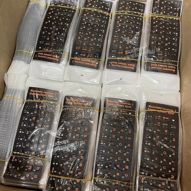 Pegatinas de teclado de letras rusas para Notebook, cubierta de teclado de escritorio, pegatinas de Rusia - imagen 5