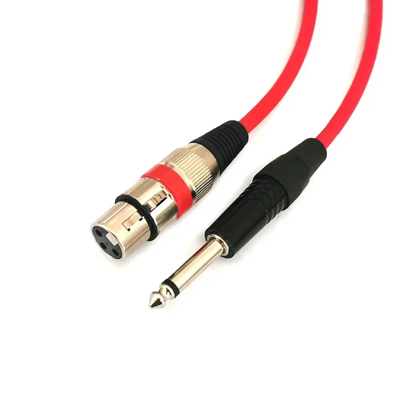 6,35 1/4 pulgadas TRS macho a XLR hembra de 3 pines XLR a conector Mono 6,5mm macho enchufe micrófono Cables de Audio para amplificador mezclador de altavoz - imagen 5