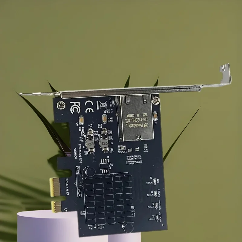 Tarjeta de red PCIe4.0 X1 a RJ45, 10Gb, puerto único, 1G/2,5G/5G/10Gbps, compatible con NIC LAN con cable PXE para Win10/11 para servidor, PC de escritorio