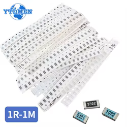 660PCS 0805 1206 1% Kit surtido de resistencias SMD 33 valores cada 20 piezas 1R-1M 10K 100K 1K 100R Juego de resistencias