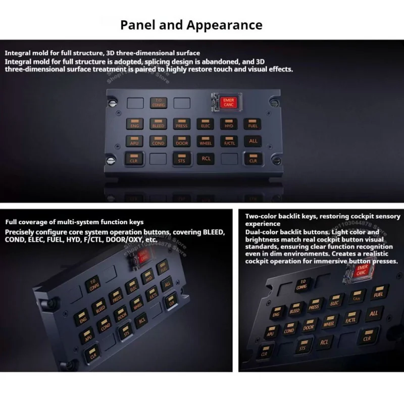 Panel de Control de juego de simulación de vuelo WINWING 32 ECAM para Xplane MSFS 2020 2024
