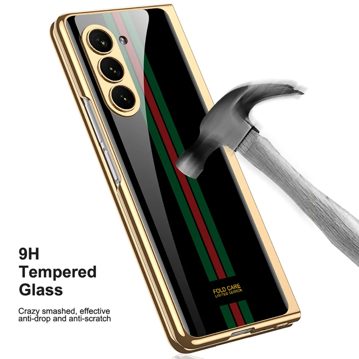 Funda de vidrio templado pintado para Samsung Galaxy Z Fold 5 4, Fold5, Fold4, 5G, carcasa dura - imagen 2